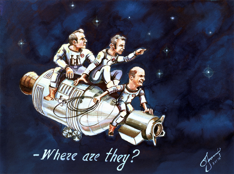 Illustration for article titled The First Spacewalker Created The Best SovietĀ CosmicĀ Landscapes